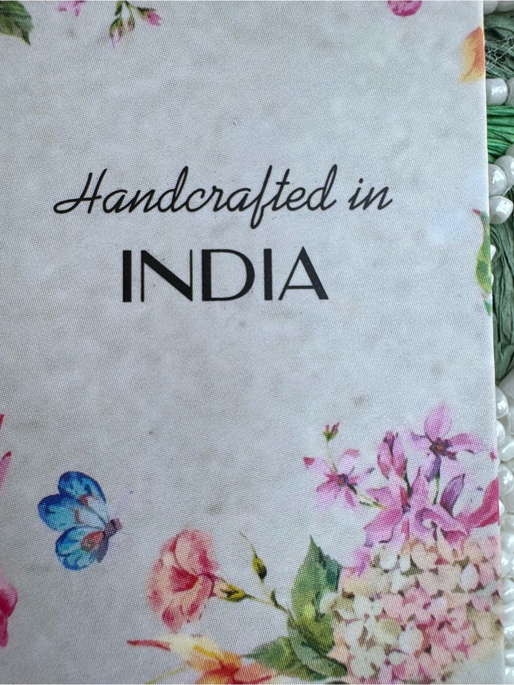 NWT Viral Handcrafted in India Beaded Tropical Parrot Floral Tote Bag - Picture 10 of 12